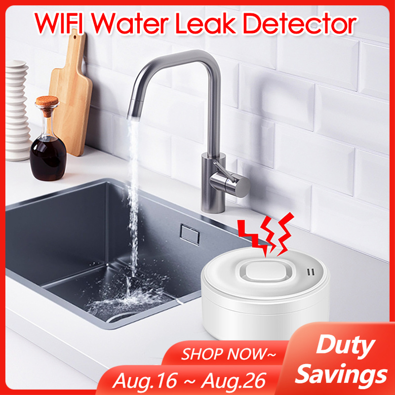 Water Alarm Sensor - Detektor Kebocoran Air WIFI Pintar 100dB