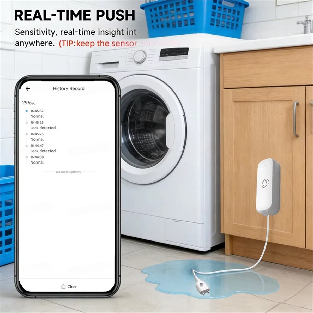 Water Alarm Sensor - Sensor Alarm Kebocoran Air ZigBee yang