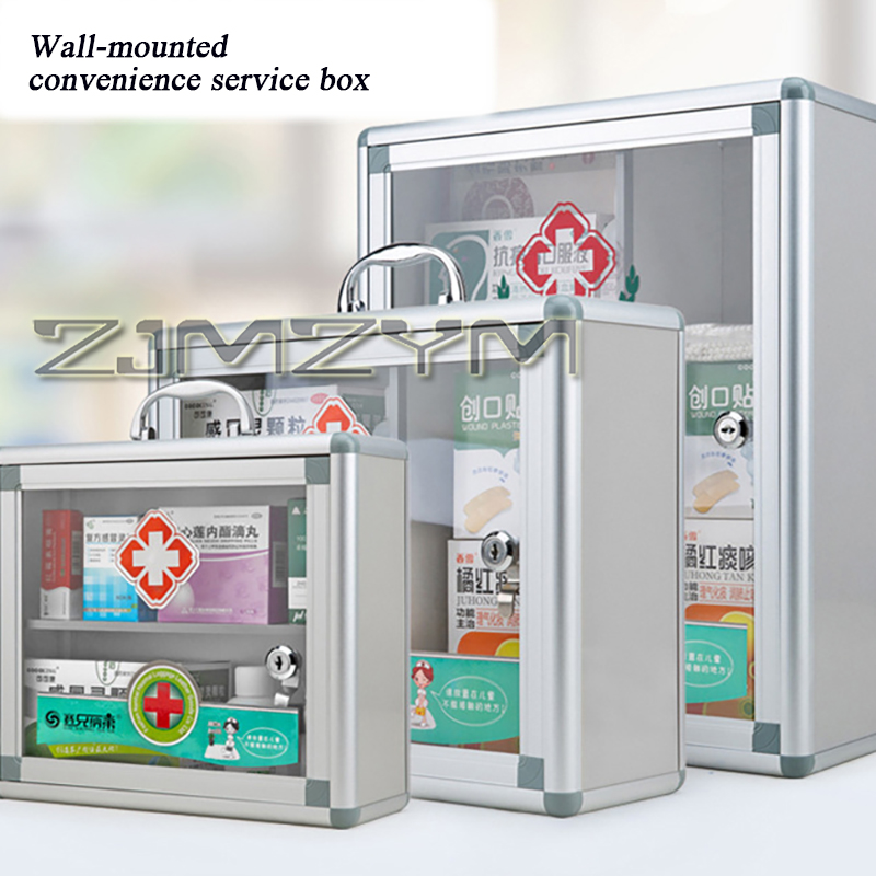 Kotak obat portabel aluminium  - Medicine Cabinet Lock ulasan dan harga
