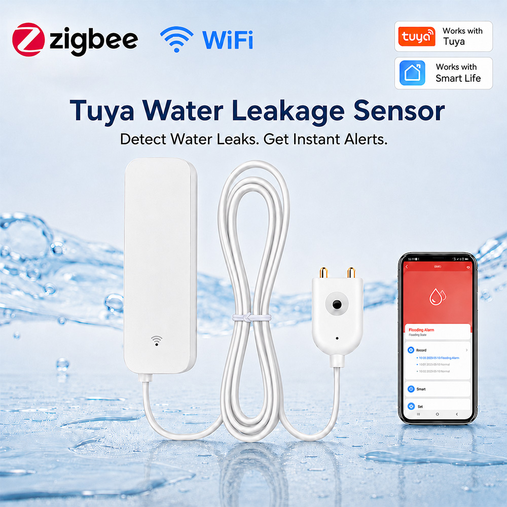 ZigBee WiFi Sensor Kebocoran A - Water Alarm Sensor ulasan dan harga